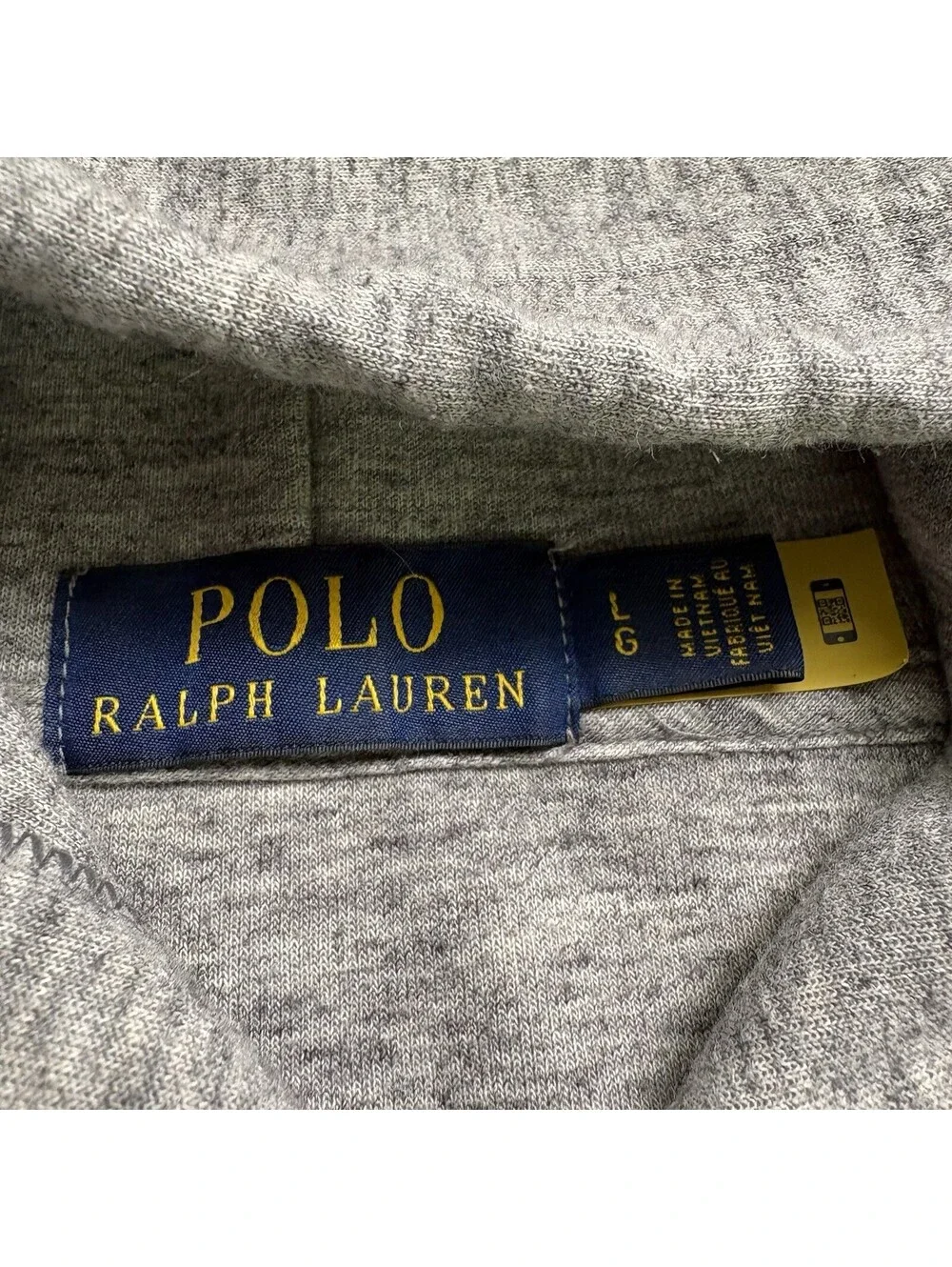 Polo Ralph Lauren RL 67 Pullover Hoodie Size Large Gray